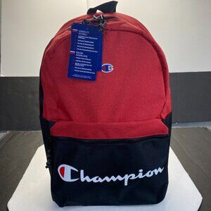 Champion 15” Backpack Black/Red cript Logo,Laptop Sleeve,Padded Straps New